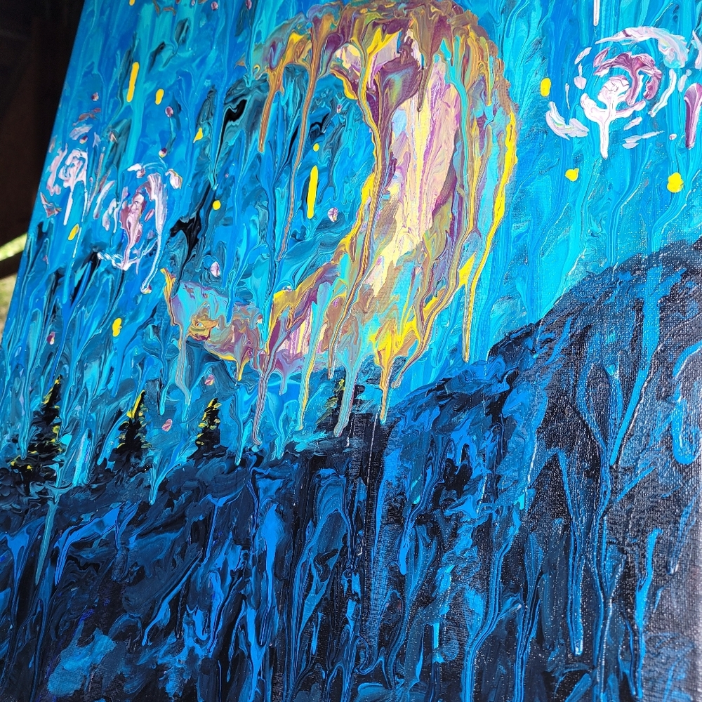 Moon Drip painting